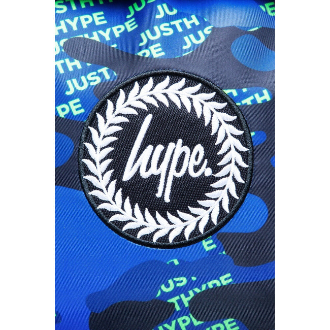 Blue-Black-Neon Green - Lifestyle - Hype Camo Logo Knapsack