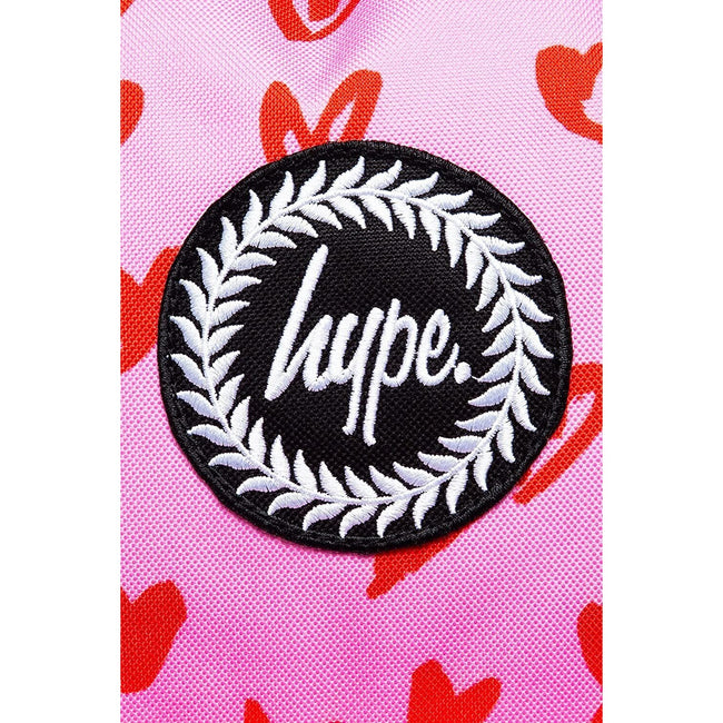 Pink-Red - Pack Shot - Hype Scribble Heart Knapsack