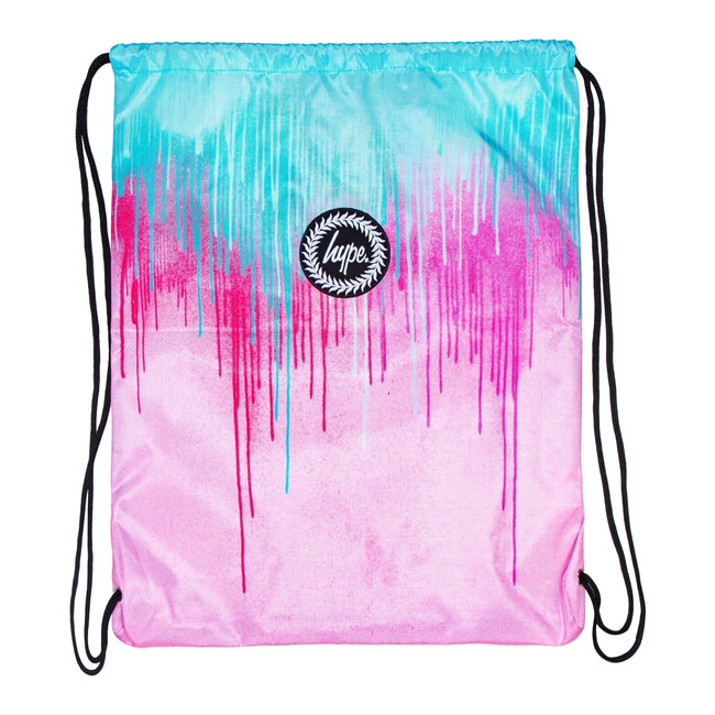 Pink-Mint - Front - Hype Drips Drawstring Bag