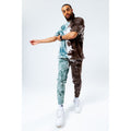 Brown-White-Blue - Back - Hype Mens Tie Dye T-Shirt