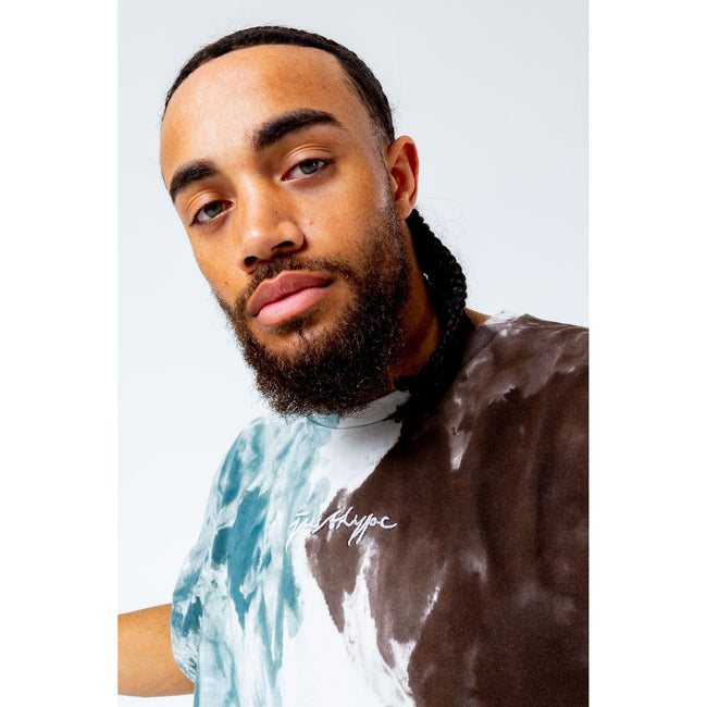 Brown-White-Blue - Lifestyle - Hype Mens Tie Dye T-Shirt