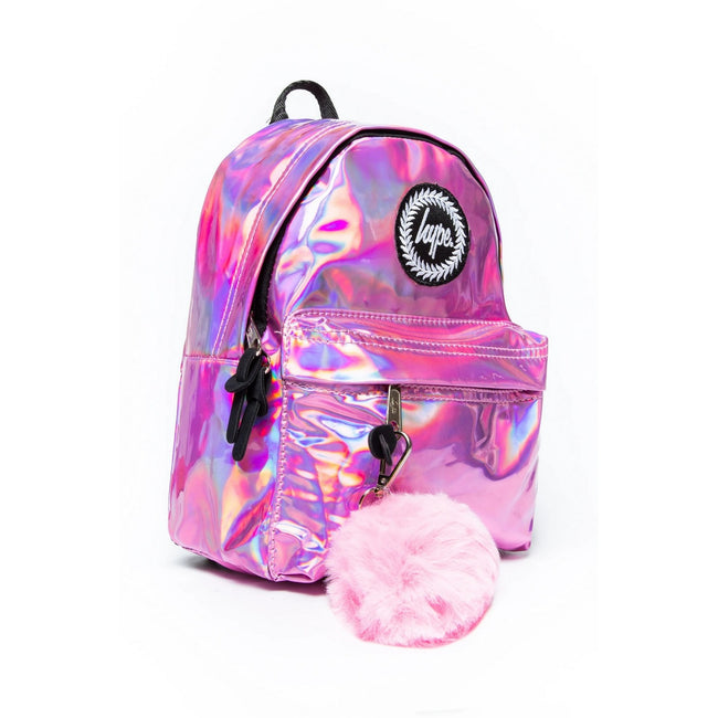 Pink - Back - Hype Holographic Mini Backpack