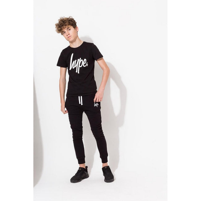 Black - Back - Hype Childrens-Kids Script T-Shirt