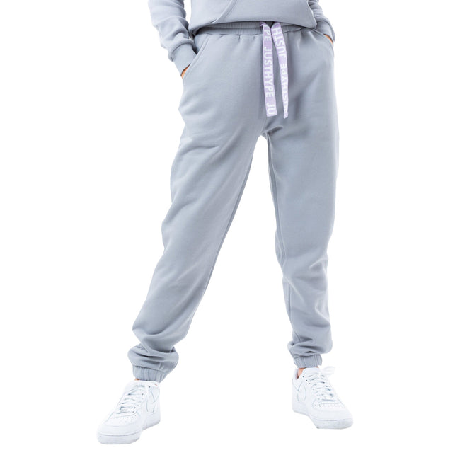 Gray - Front - Hype Womens-Ladies Baggy Sweatpants