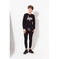 Black - Back - Hype Childrens-Kids Script Crewneck