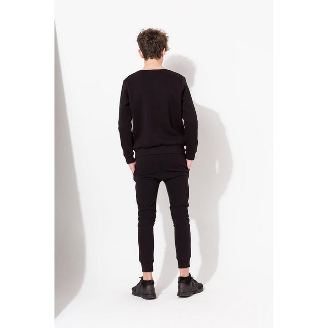 Black - Side - Hype Childrens-Kids Script Crewneck