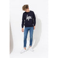 Navy - Back - Hype Childrens-Kids Script Crewneck
