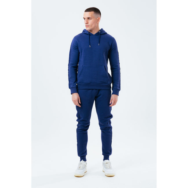 Navy - Back - Hype Mens Tonal Tape Scribble Logo Sweatpants