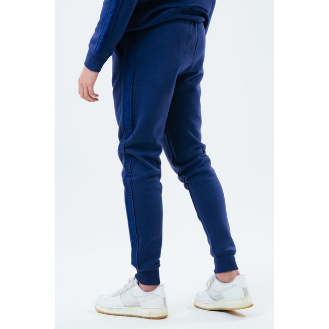 Navy - Side - Hype Mens Tonal Tape Scribble Logo Sweatpants