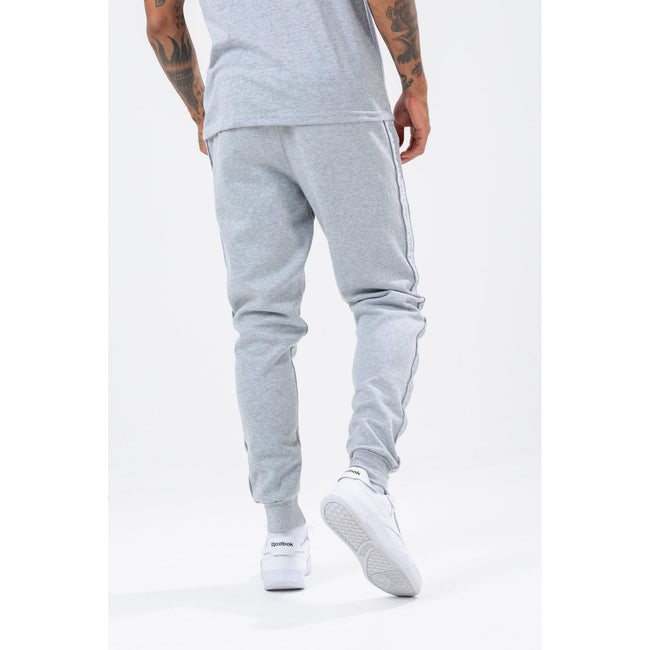 Gray - Side - Hype Mens Tonal Tape Scribble Logo Sweatpants
