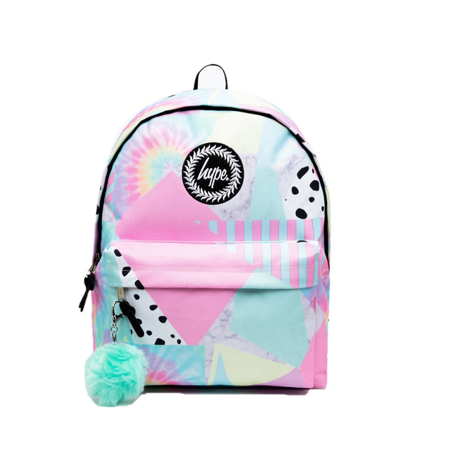 Pink-Mint - Front - Hype Pastel Collage Knapsack