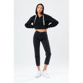 Black - Back - Hype Womens-Ladies Quarter Zip Pullover Hoodie
