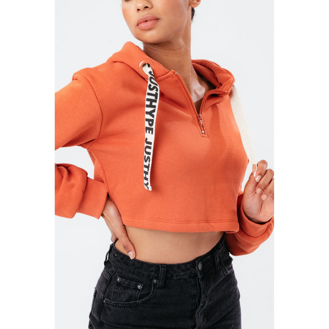 Pink - Lifestyle - Hype Womens-Ladies Quarter Zip Pullover Hoodie