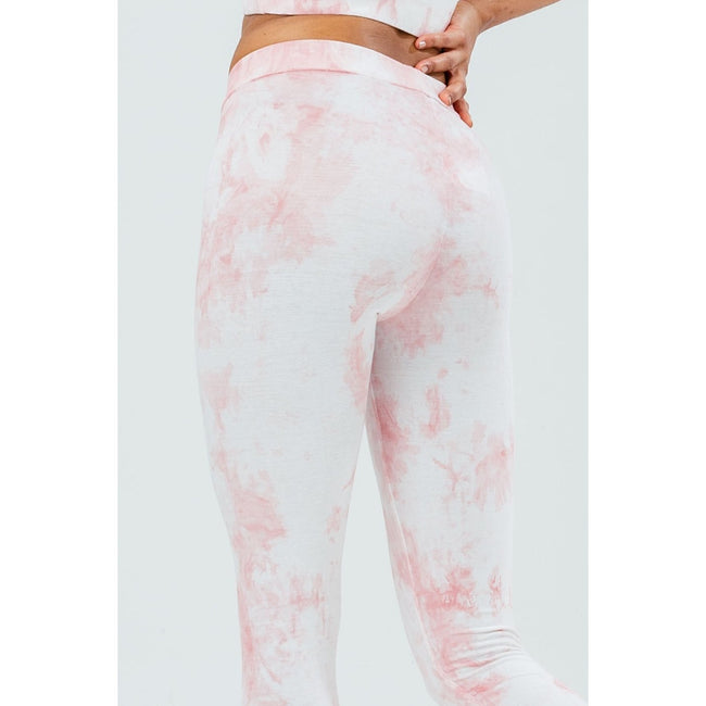 Peach-White - Pack Shot - Hype Womens-Ladies Dye Leggings