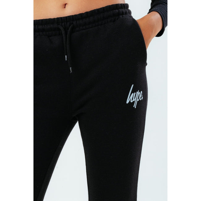 Black - Close up - Hype Childrens-Kids Script Sweatpants