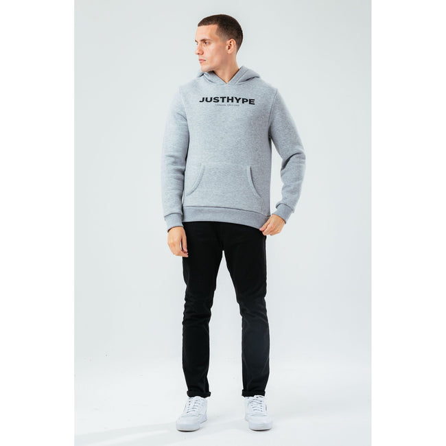 Gray - Back - Hype Mens JH Marl Hoodie