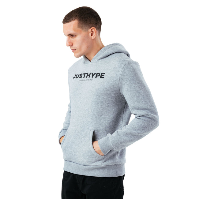 Gray - Front - Hype Mens JH Marl Hoodie
