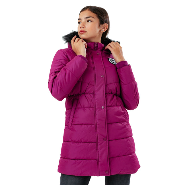 Berry - Front - Hype Childrens-Kids Longline Padded Parka