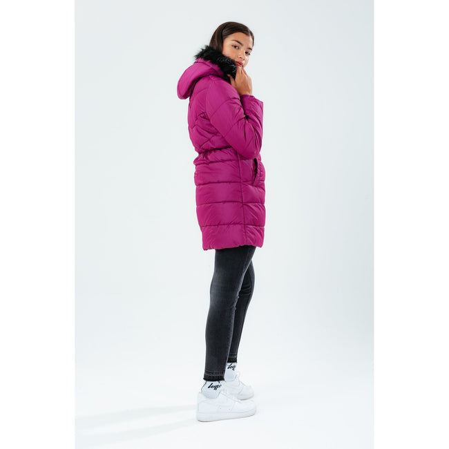 Berry - Side - Hype Childrens-Kids Longline Padded Parka