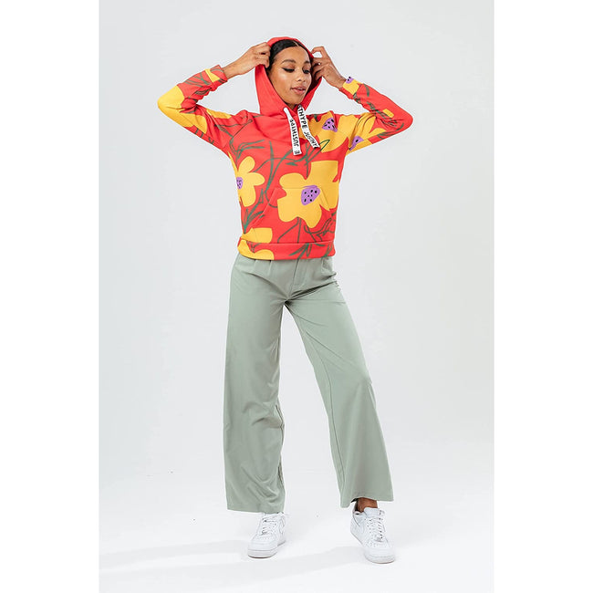 Red - Back - Hype Womens-Ladies Daisy Time Hoodie