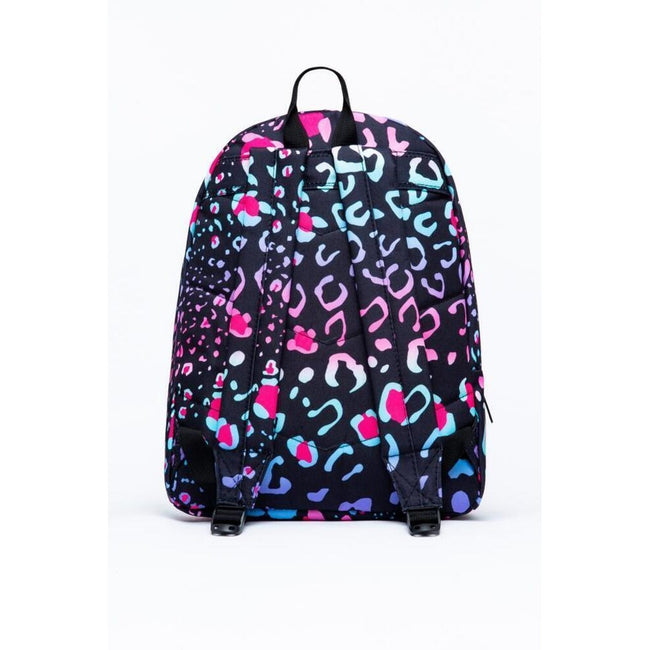 Black-Pink-Blue - Back - Hype Neon Leopard Knapsack