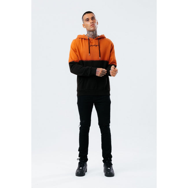 Orange-Black - Back - Hype Mens Fade Hoodie
