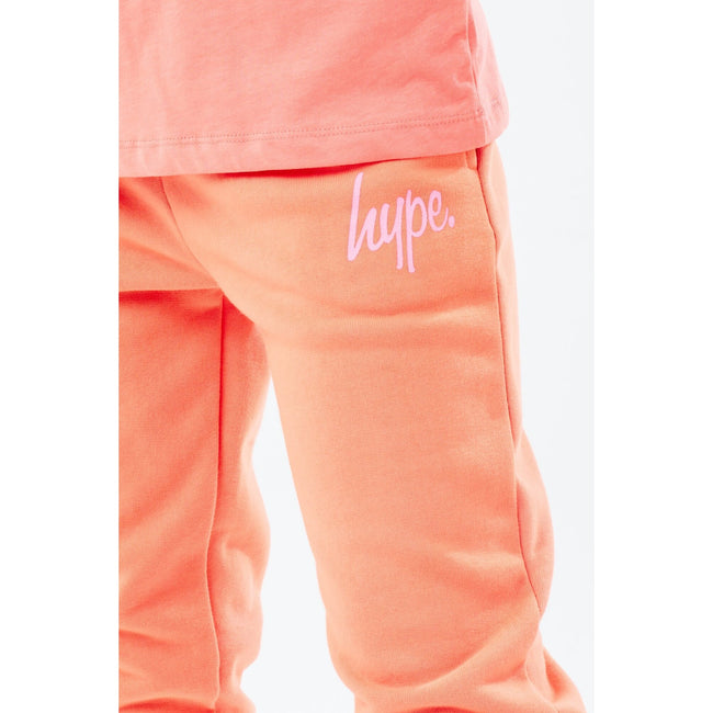 Orange - Side - Hype Childrens-Kids Script Sweatpants