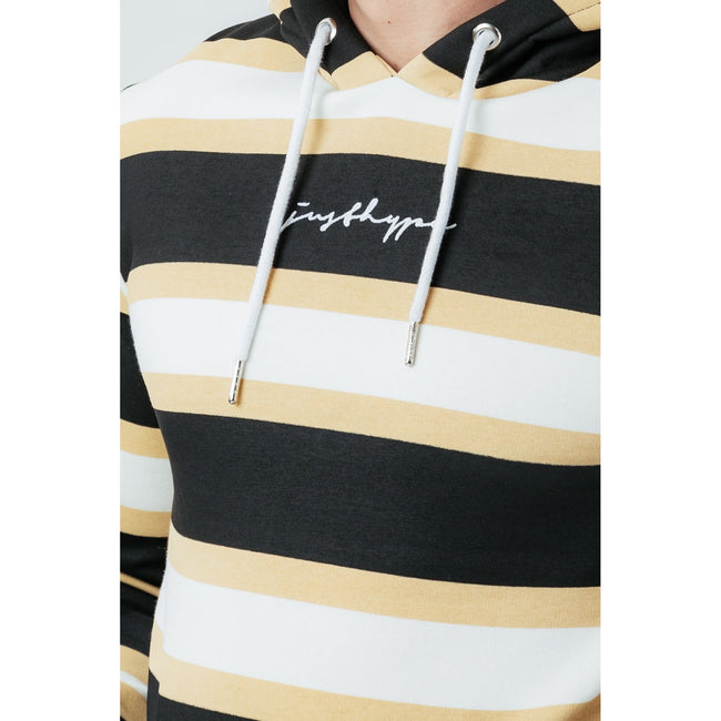 Stone-White-Black - Lifestyle - Hype Mens Stripe Hoodie