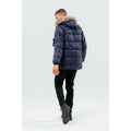 Navy - Side - Hype Childrens-Kids Explorer Crest Padded Jacket