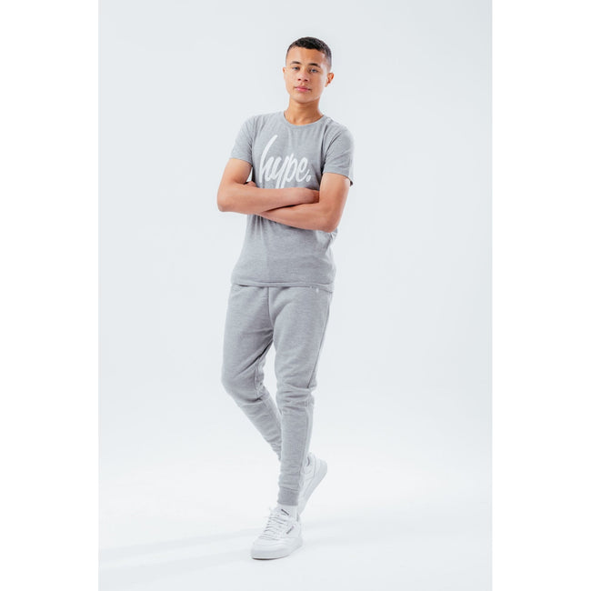 Gray Marl - Back - Hype Childrens-Kids Script Marl T-Shirt