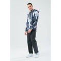 Black-White - Back - Hype Mens Spray Hoodie