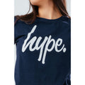Navy - Lifestyle - Hype Girls Script Crop T-Shirt