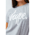 Gray - Lifestyle - Hype Girls Script Crop T-Shirt