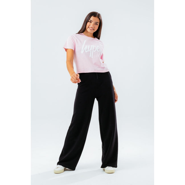 Pink - Back - Hype Girls Script Crop T-Shirt