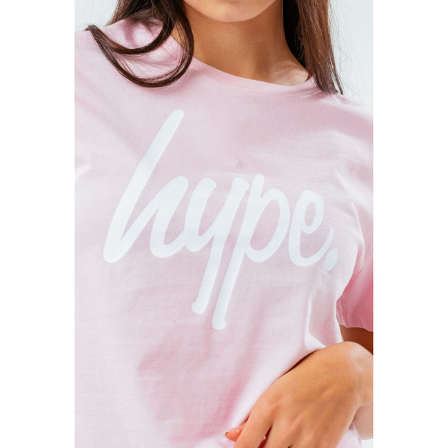 Pink - Lifestyle - Hype Girls Script Crop T-Shirt