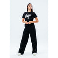 Black - Back - Hype Girls Script Crop T-Shirt
