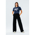 Navy - Back - Hype Girls Script Crop T-Shirt