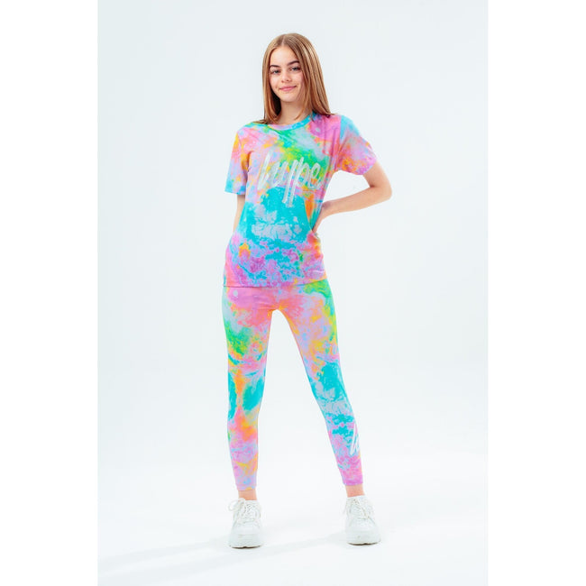 Multicolored - Side - Hype Girls Tie Dye Leggings