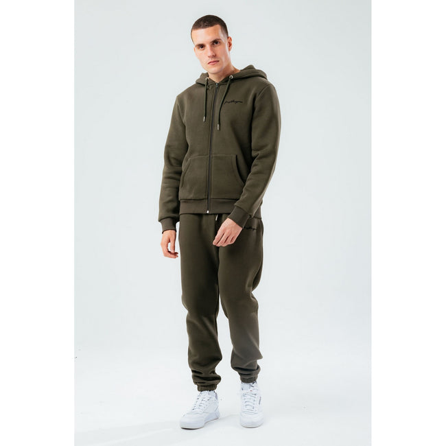 Oak Brown - Back - Hype Mens Full Zip Oversized Hoodie