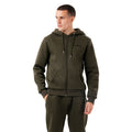 Oak Brown - Front - Hype Mens Full Zip Oversized Hoodie