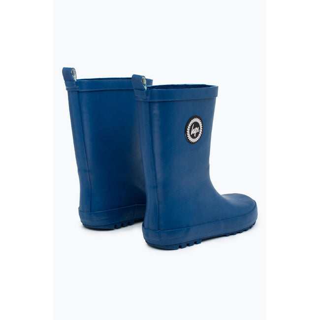 Blue - Side - Hype Childrens-Kids Galoshes