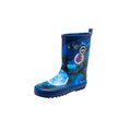 Black-Blue - Front - Hype Childrens-Kids Space Galoshes