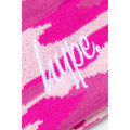 Pink - Back - Hype Knitted Camo Beanie