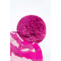 Pink - Side - Hype Knitted Camo Beanie