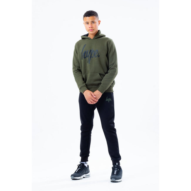 Khaki-Black - Back - Hype Childrens-Kids Tracksuit