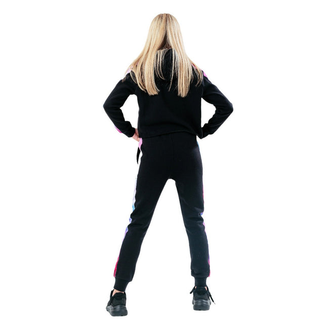 Black-Purple - Back - Hype Childrens-Kids Space Tracksuit Set