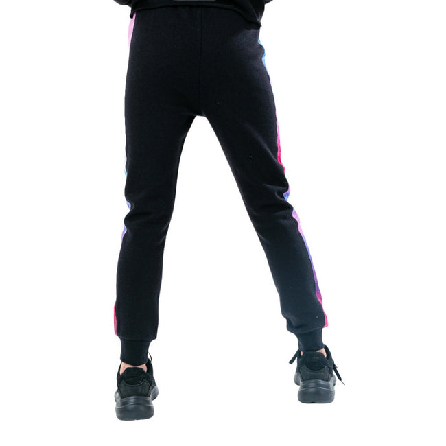 Black-Purple - Close up - Hype Childrens-Kids Space Tracksuit Set