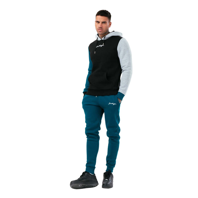Black - Back - Hype Mens Thompson Splice Scribble Hoodie