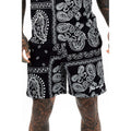 Black-White - Front - Hype Mens Paisley Palm Scribble Shorts