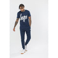 Navy-White - Back - Hype Mens Script T-Shirt